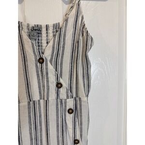 Justify Striped Mini Dress Button Front Sleeveless Casual Sundress‎ Size S